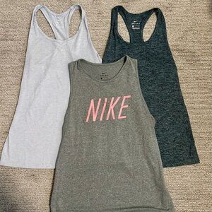 Nike Women's Racerback Tank Top - Gray, Black, White